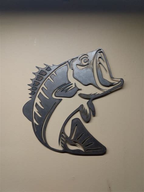 Bass Fish Dxf Files For Plasma Laser Cutting Cnc Wood Wall Art Metal