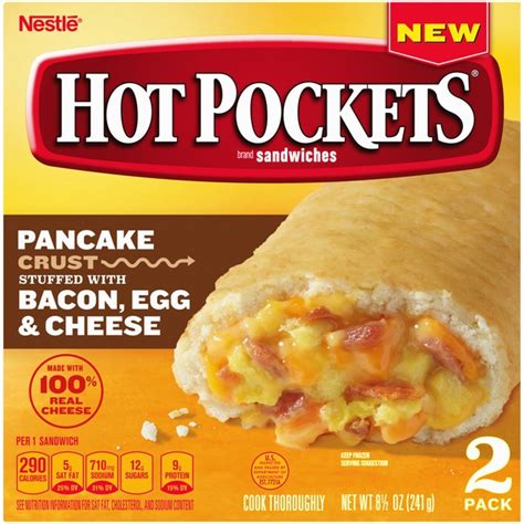 Hot Pockets Frozen Snack Bacon Egg And Cheese Pancake Crust Sandwich Oz Instacart