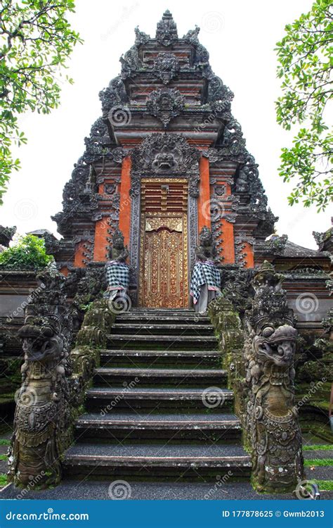 Saraswati Temple In Ubud Bali Stock Image Image Of Cloudy Asia