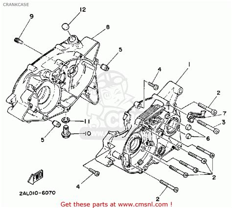 Yamaha Ysr50 1990 L Usa Crankcase Buy Original Crankcase Spares Online