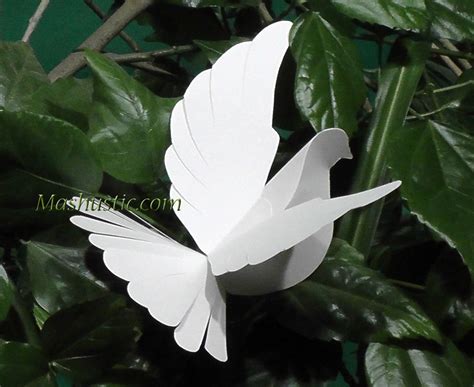 DIY Paper Dove With Printable Template Mashustic