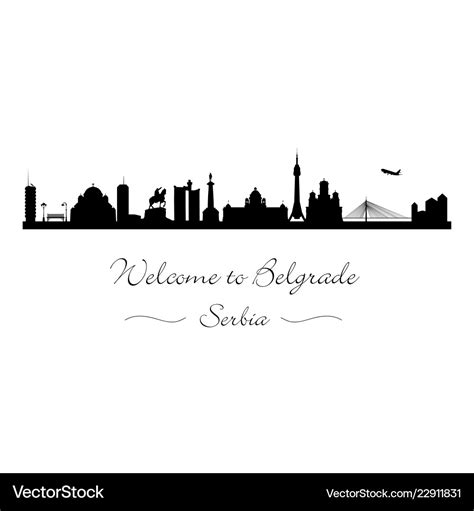 Welcome to belgrade skyline Royalty Free Vector Image