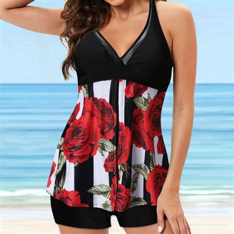 Vrouwen Badpak Gedrukt Bikini Tankini Strand Badmode Sexy Badpak Bikini