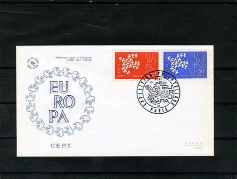 France Europa Cept Set Perforated In Official Fdc Europe