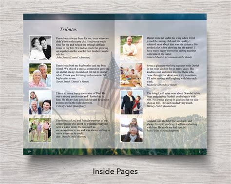 12 Page Military Funeral Program Template – Funeral Templates