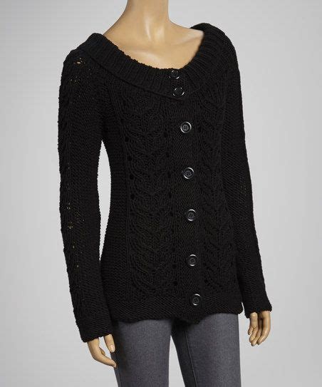 Black Cable Knit Cardigan Clothes Cable Knit Cardigan Fashion Cable Knit