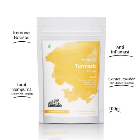 Jual Herbilogy Turmeric Kunyit Extract Powder 100g Shopee Indonesia