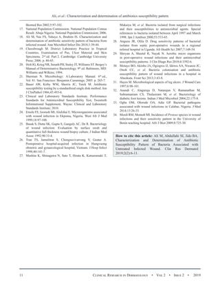 Characterization And Determination Of Antibiotic Susceptibility Pattern