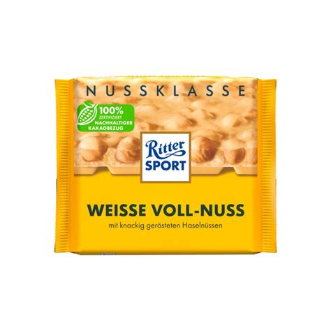 Ritter Sport Nuss Klasse Weisse Voll Nuss Tafel G Lebensmittel V