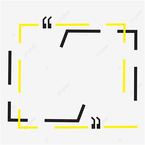 Text Box Psd Hd Transparent Black And Yellow Line Quotes Text Box Png