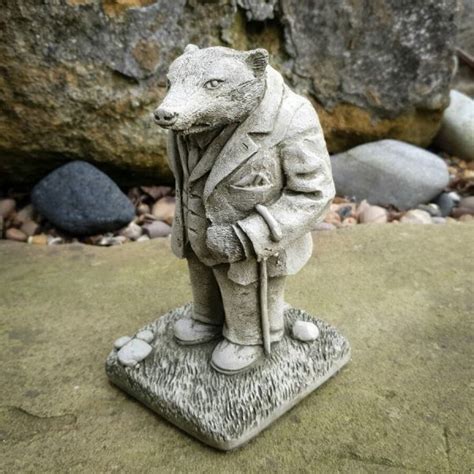 Mr Badger Stone Statue Burgess Home Garden