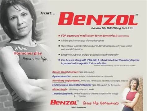 BENZOL-100 GYNAE Danazol 100 mg tablet, SOLITAIRE at Rs 385/stripe in ...