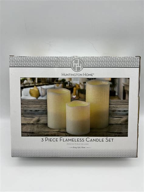 Huntington Home Living Piece Flameless Scented Led Pillar Candle Set