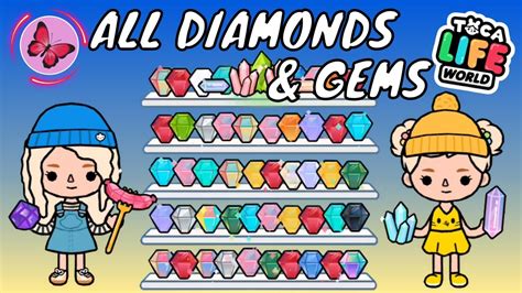 How To Find All Diamonds Gems In Toca Life World Toca Boca