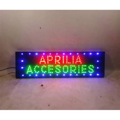 Jual Tulisan Led Sign Aprilia Accesories Ukuran X Cm Shopee Indonesia