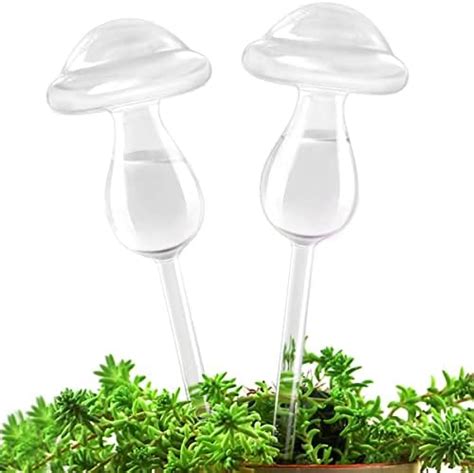 Kikiheim Plant Watering Globes Hand Blown Clear Glass Self Watering