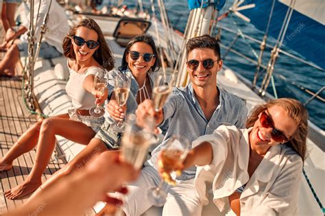 Premium Photo Friends On Yacht