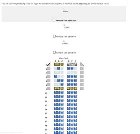 Air India Express Boeing Seating Chart Updated Off