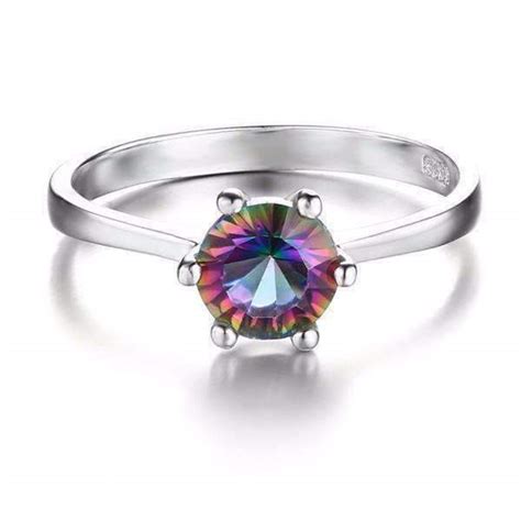 Rainbow Fire Genuine Mystic Topaz Round Cut 1 4ct Iobi Precious Gems S