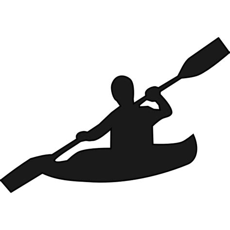 Canoeing Vector Silhouette Free SVG