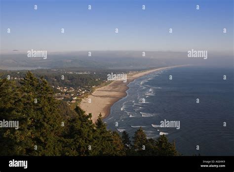 Aerial view of Oregon Coast Stock Photo - Alamy