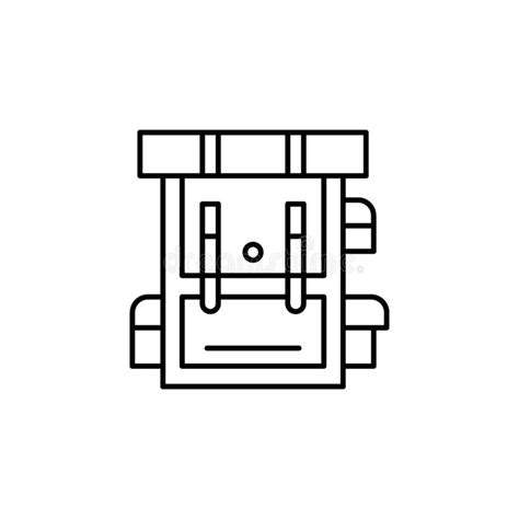 Icono Del Esquema De La Mochila Del Viaje Elementos Del Icono Del