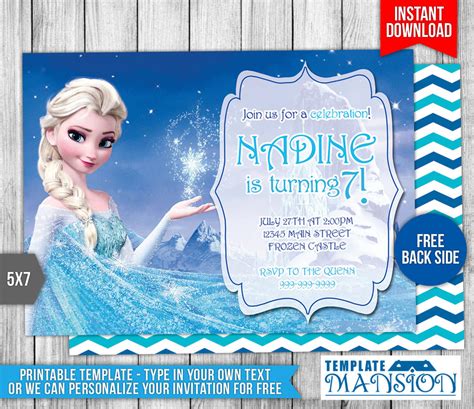Disney Frozen Elsa Birthday Invitation By Templatemansion On Deviantart