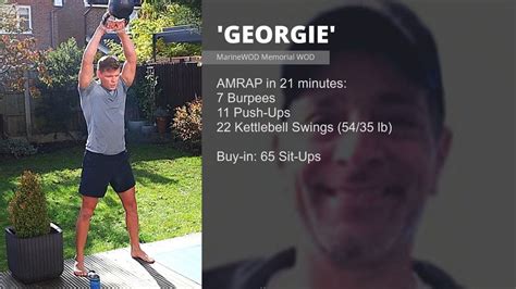 Crossfit Tribute Wod Georgie Min Amrap Kettlebell Workout