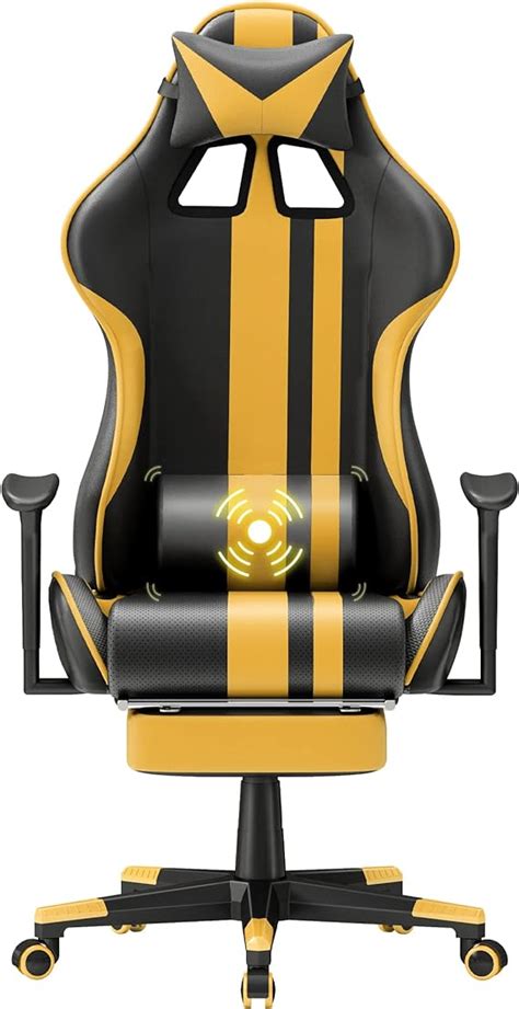 Soontrans Silla Gaming con Masajeador Ergonómico Sillas Gaming con