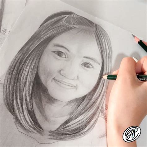 Jual Frame Jasa Lukis Wajah Sketsa Arsir Pensil Warna Bingkai Pigura