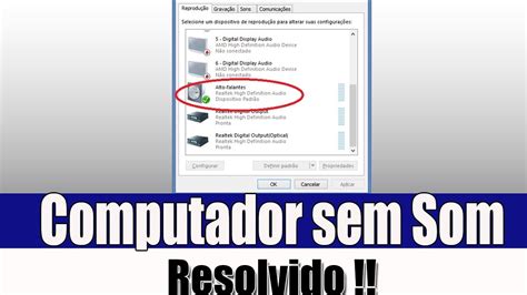 COMO RESOLVER QUALQUER PROBLEMA ÁUDIO DO PC COMPLETO YouTube