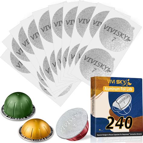 Amazon VIVI SKY 120Pcs Aluminum Foil Lids For Reusable Nespresso