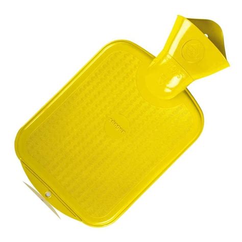 Litre Yellow Double Ribbed Hot Water Bottle Without Cover Etsy