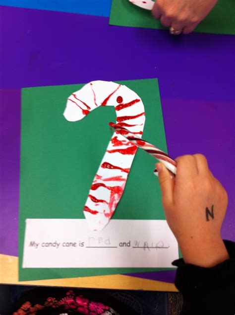 Candy Cane Paintinga Pre K Craft In Mrs Robins Class The