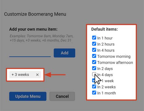 How To Customize The Boomerang And Send Later Menus Boomerang For