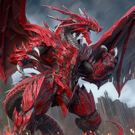 Premium Ai Image The Ruthless Roar Of The Red Dragon Archfiend Unleashing Chaos In Yugioh