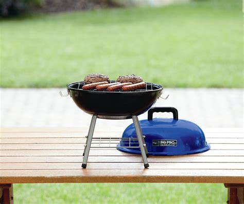 BBQ Pro 14" Tabletop Charcoal Grill - Blue