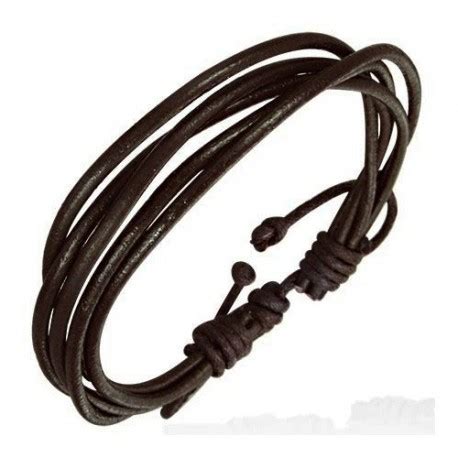 Bracelet En Cuir Pour Les Hommes Zense Zb Multi Cordes Marron