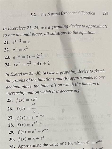 Solved 5.2 The Natural Exponential Function 293 In Exercises | Chegg.com