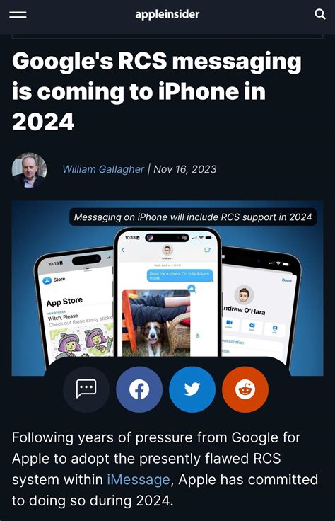 RCS coming to iPhones in 2024 : r/iphone