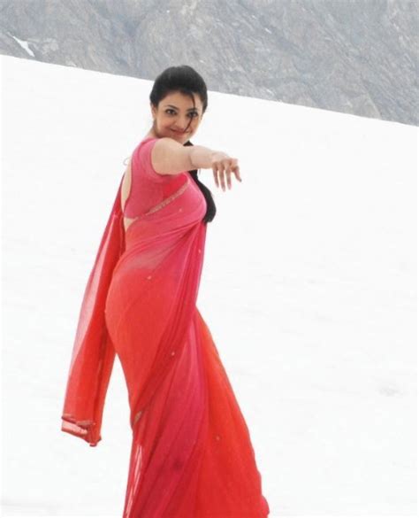 Indian Actresses Gallery Hot Kajol Agarwal In Red Saree