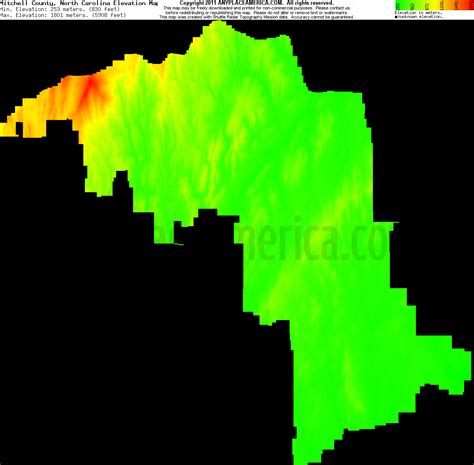 Free Mitchell County, North Carolina Topo Maps & Elevations