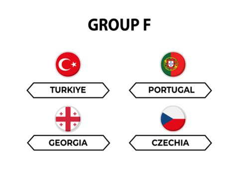 Países Do Grupo F No Euro 2024 Vetor PNG Grupo F Bandeiras Do Grupo