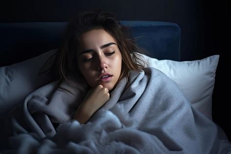 Premium AI Image | Sick Resting Young Caucasian Woman in Bed with Cold ...