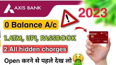 Axis Bank Zero Balance Account Opning Online How To Open Zero