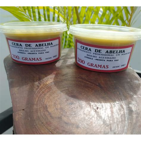 2 potes de cera de abelha atóxica para madeira pronta para uso Shopee