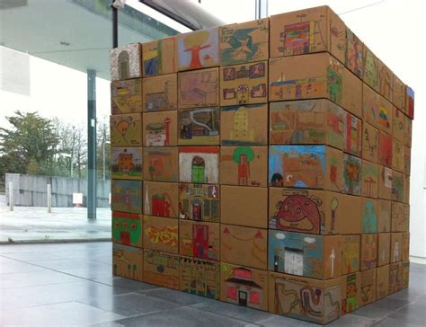 Cardboard Box Installation Cardboard Painting Exhibition Design Art