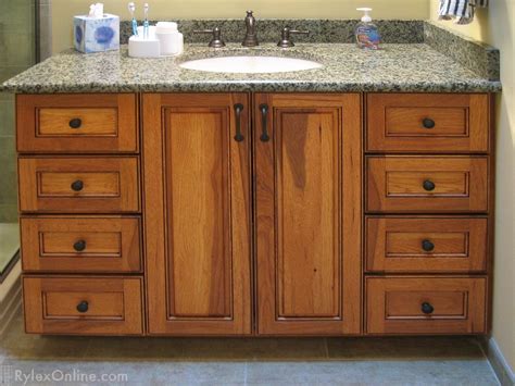 Hickory Wood Bathroom Vanity Solid Wood Cabinet Orange County Ny