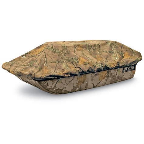 Shappell Camo Ice Fishing Jet Sled With Sled Travel Cover