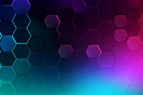 Premium Photo Gradient Hexagonal Background